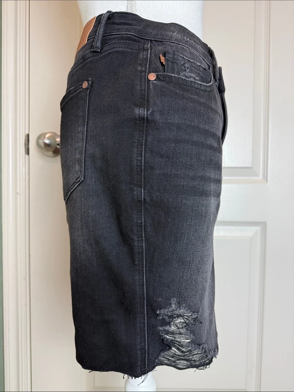 Judy Blue Black Distressed Mini Skirt Sz M Goth Grunge Punk